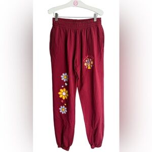 Talentless red "Burning For You" sweatpants.